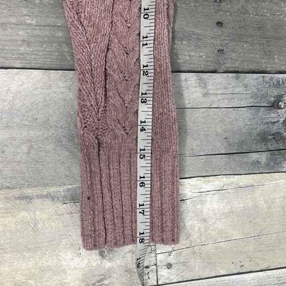 HIPPIE Rose Women’s Long Sleeve Cropped Mock Neck Cable Knit Sweater. XL. GUC - Picture 10 of 11